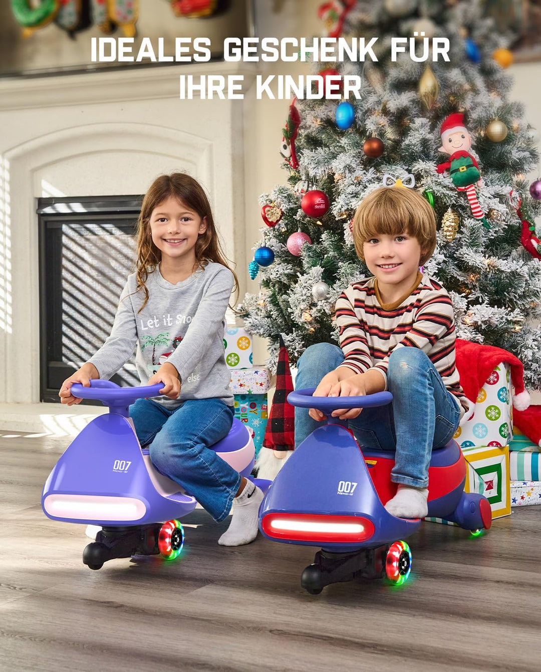 FanttikRide 12V N7 Pro Kinder Elektroauto, Elektrisches Rutschauto mit Pedal, Typ C aufladbar Batter