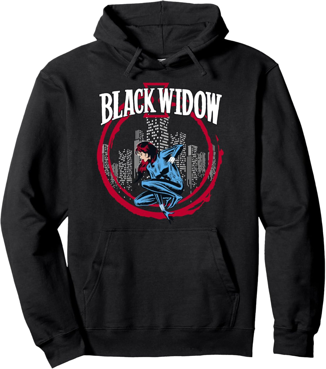 Marvel Black Widow Red Circle Adult Pullover Hoodie