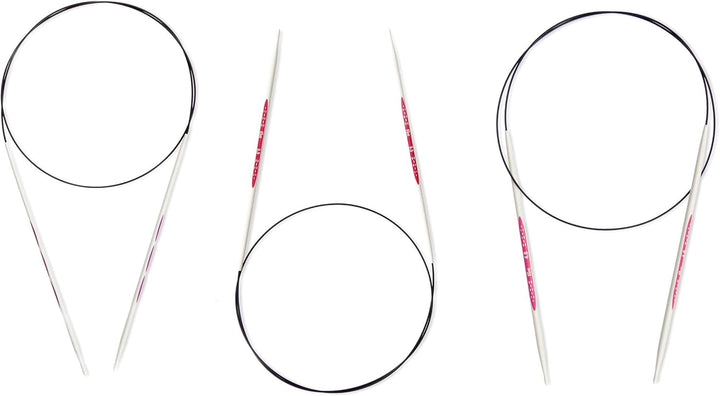 Prym 215000 Rundstricknadel Set prym.ergonomics, 3,0-4,0mm, Kunststoff, multicolor, alabasterweiss,