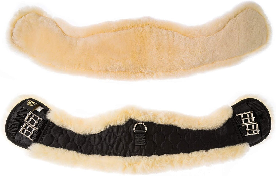 Lammwolle Western Konturgurt Sattelgurt, aus Qualitäts Merino Lammwolle, Spezielle Anatomisch Konkav