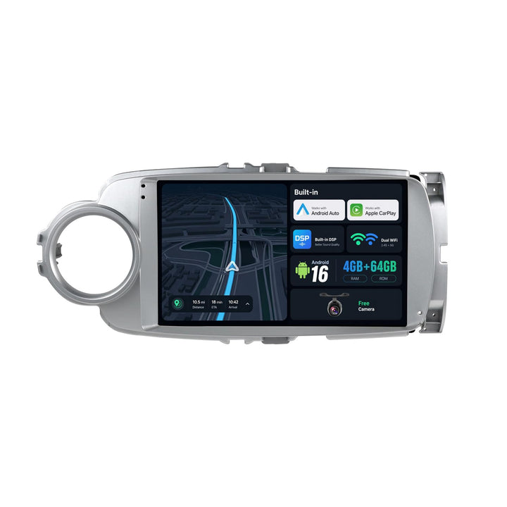 Android 16 Autoradio Passt für Toyota Yaris GRMN (2012-2017) - Eingebautes CarPlay Android Auto - KO