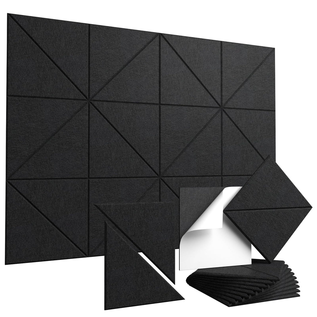Vieshful Akustikpaneele Selbstklebend 20 Stück 30×30 cm – Hochdichte Akustikplatten aus Filz, Schall