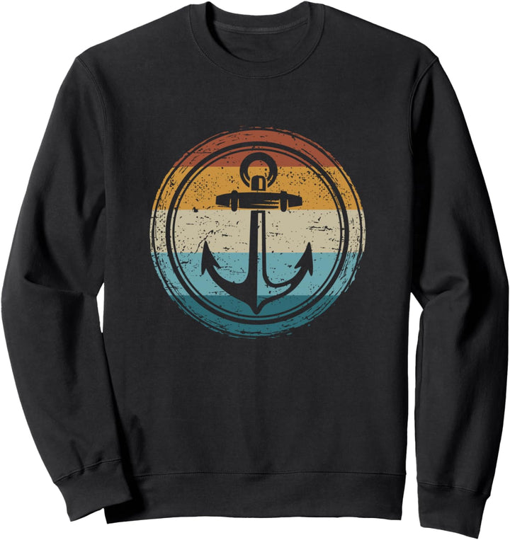 Vintage Anker Seemann Kapitän Seefahrer Sweatshirt