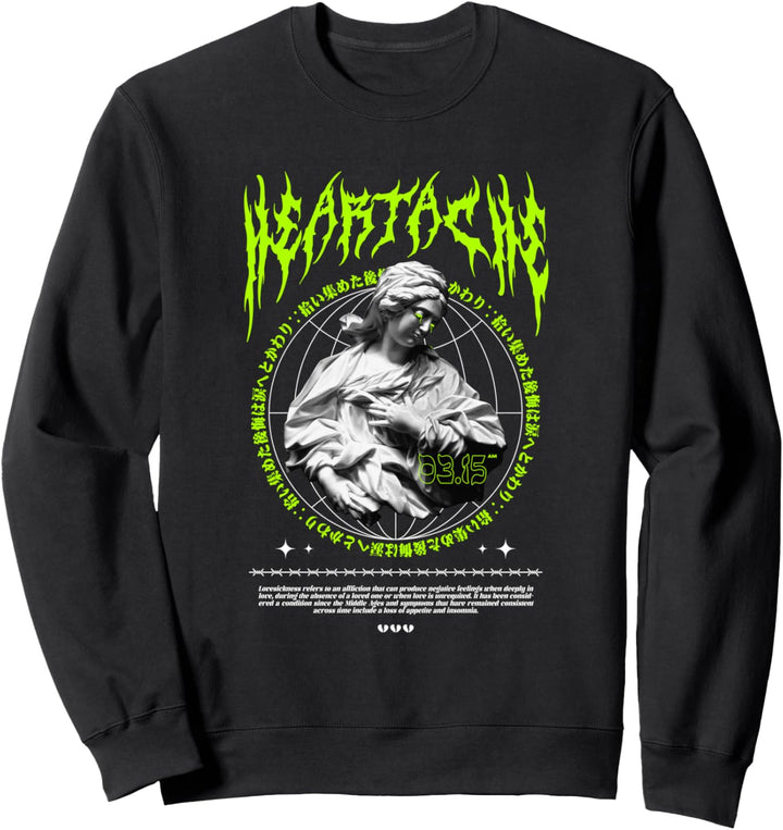 Heartache Lovesickness Greek - Sad Aesthetic Edgy Streetwear Sweatshirt