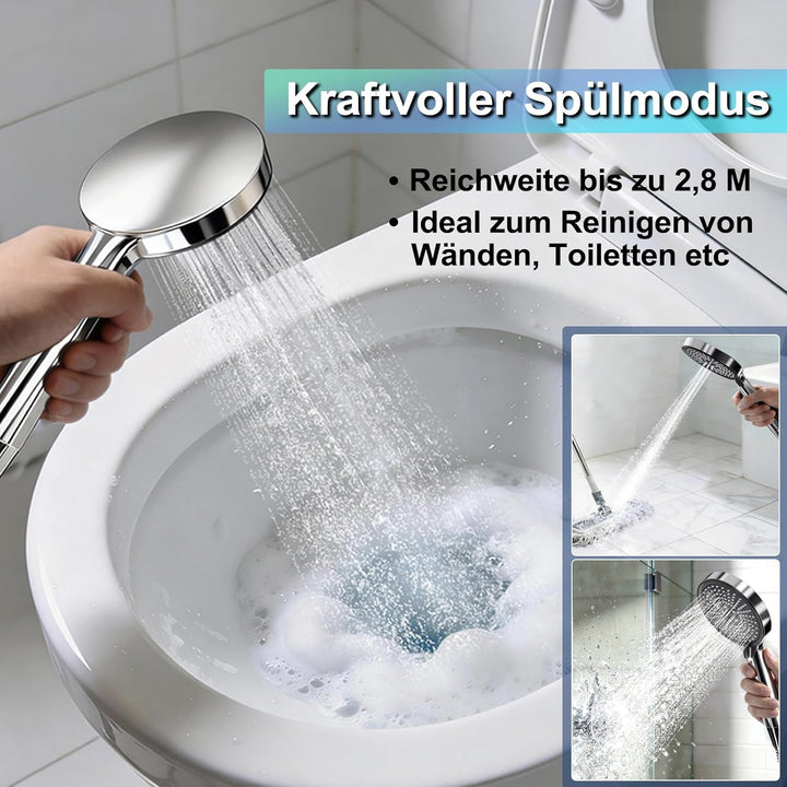 Hochdruck Duschkopf, Grosser Duschkopf mit 3 Modi, Duschbrause (115 Mm) mit Starkem Hochdruck Wasser