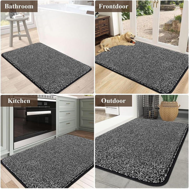 Pauwer Gross 80 x 120 cm Fussmatte Rutschfester Eingangstürmatte Waschbar strapazierfähiger Schmutzf