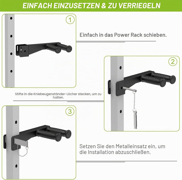 Dip-Stangen-Aufsatz für 2 x 2 Zoll und 3 x 3 Zoll Power Rack, rutschfeste breite und schmale Griffe,