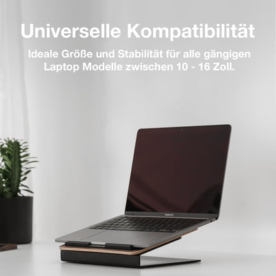 Woodcessories - Laptop Ständer Holz kompatibel für 10" - 16" MacBook Ständer, ergonomische Laptop Ha