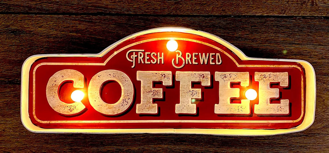 Lampenschild für Café Coffee retro – Vintage-Schild von DiiliHiiri von American Retro Sign Company.