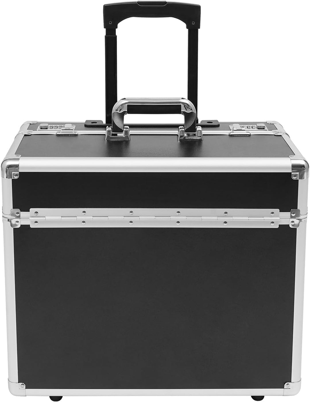 Rollbarer Aktenkoffer, Aluminiumlegierung Abschliessbarer Aktenkoffer, rollbare Aktenbox mit Telesko