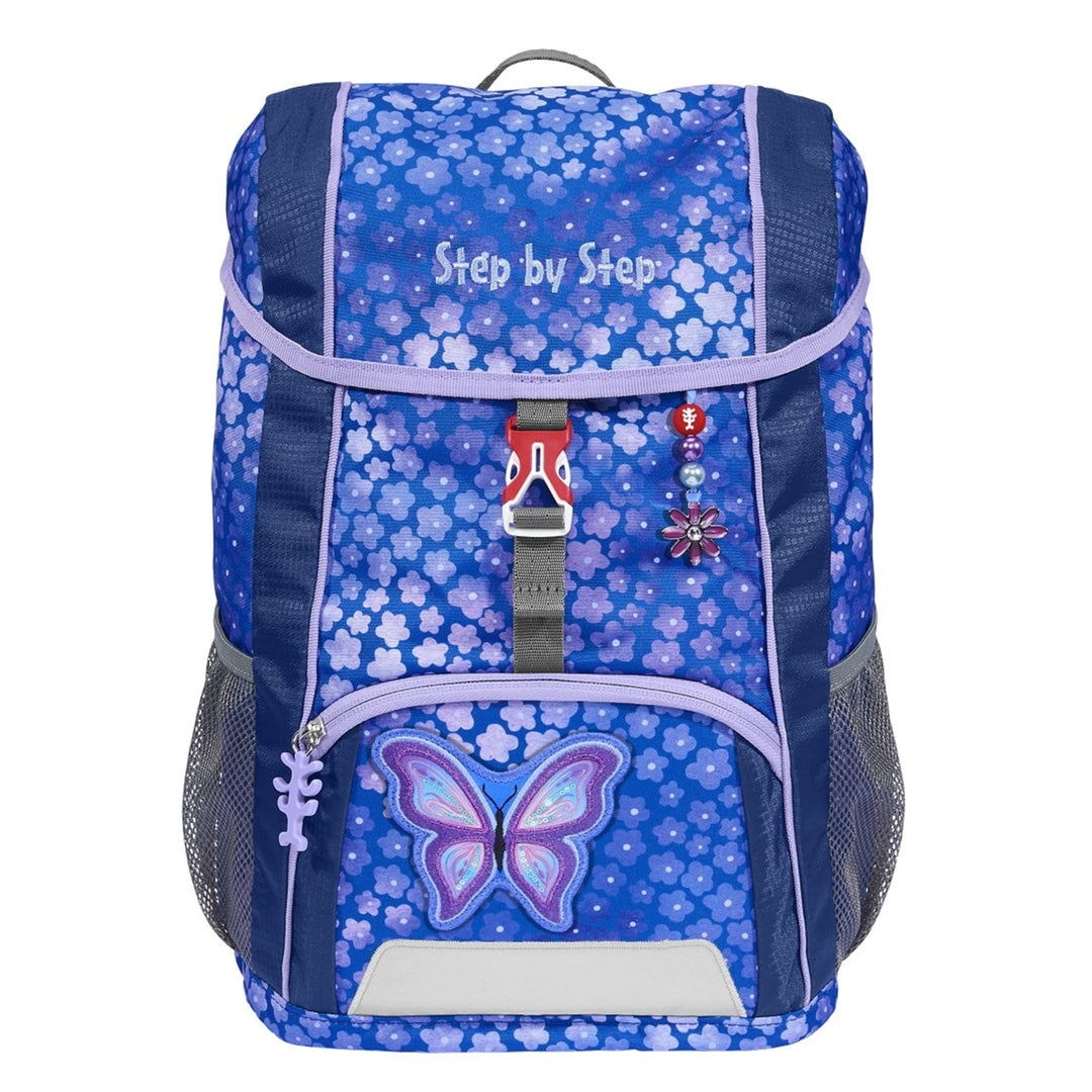 Step by Step Rucksack-Set KID „Butterfly Maja“, mit Sitzkissen, ergonomischer Mini-Ranzen mit höhenv