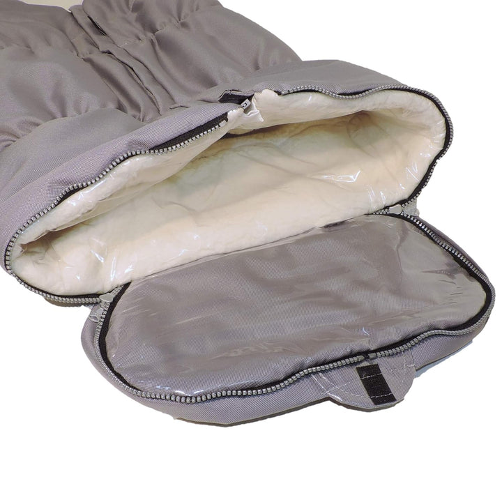 EICHHORN Kinderwagen Mumien Winterfusssack mit Teddyfutter (Silbergrau), silbergrau