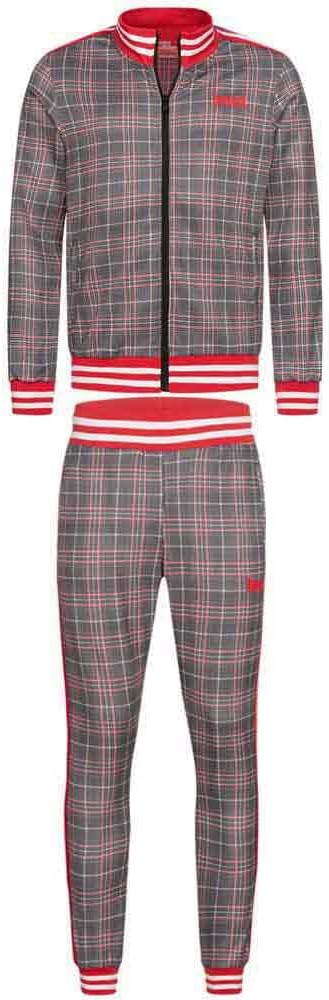 Lonsdale Herren Glatrigill Trainingsanzug XL blanco, Schwarz, rojo, XL blanco, Schwarz, rojo