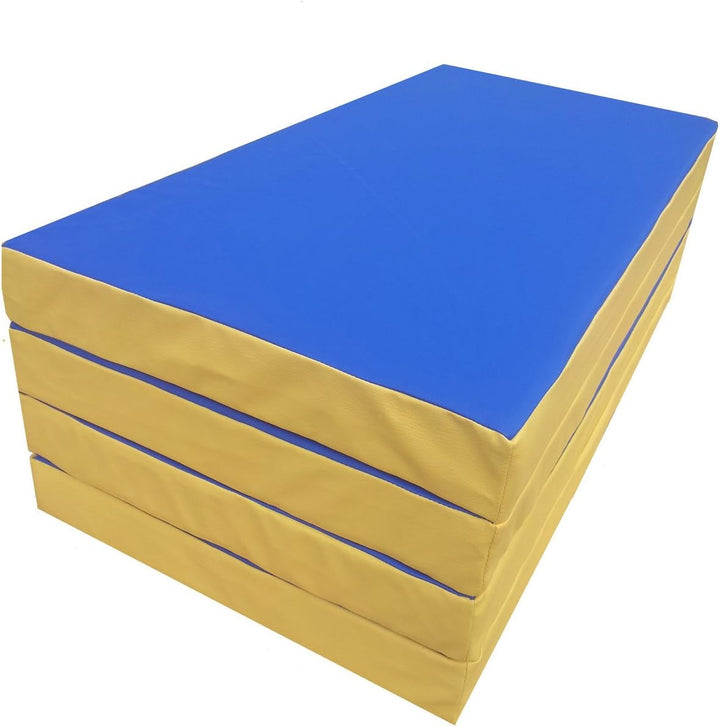Turnmatte Kinder 200x100x8 cm, Klappbare Weichbodenmatte, Gymnastikmatte für Turnen und Training, ru