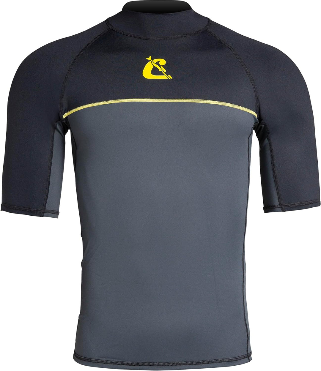 CRESSI Shield Man Rash Guard Short/SL Schützender Rashguard für SUP und Wassersport Schwarz/Grau S,