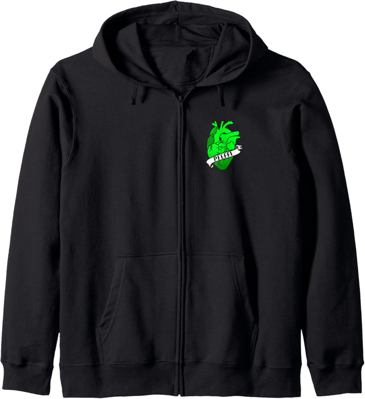 Pfeffi dafür schlägt mein grünes Herz Lieblingsgetränk hype Kapuzenjacke