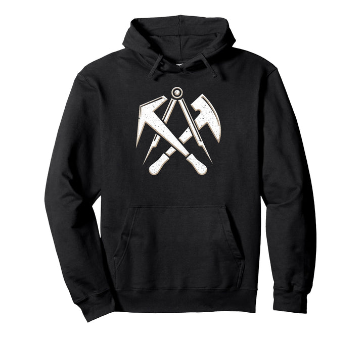 Dachdecker Handwerk Zunftzeichen mit Werkzeug | used Look Pullover Hoodie