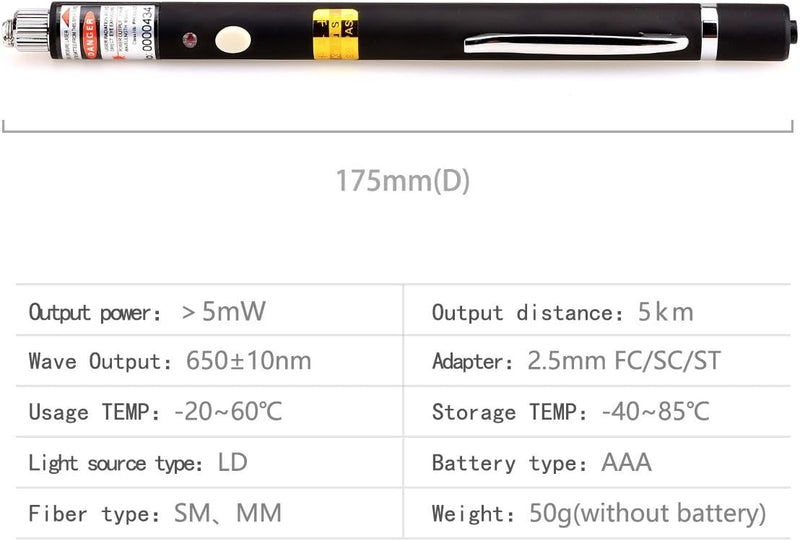 Tragbar Pen Style 30 KM Visual Fault Locator Faser Kabel Tester Checker Faser Kabel Tester Meter Ger