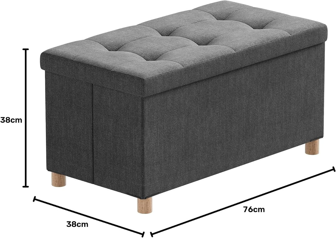 BRIAN &amp; DANY Sitzbank mit Stauraum, Sitztruhe Sitzhocker Fusshocker, Faltbar Sitztruhe Sitzhocker mi