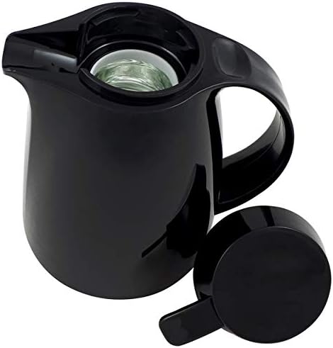 Helios Servitherm Thermoskanne Schwarz 0,3L – 6h Heiss - Hält Getränke heiss & kalt - – Einhandbedie
