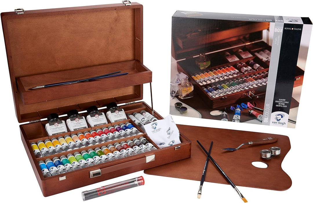 Talens VAN GOGH Ölfarbe Malkasten Superior mit 34 Farben und viel Zubehör
