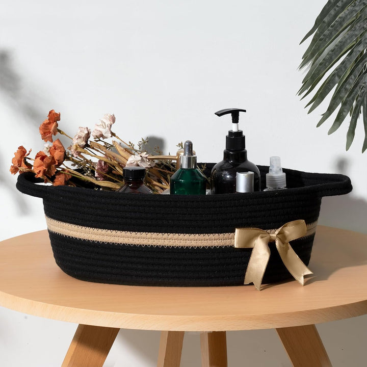 TIMEYARD Aufbewahrungskorb, Geschenkkorb Leer, Baumwolle Organizer Korb für Handtücher, Snacks, Hund