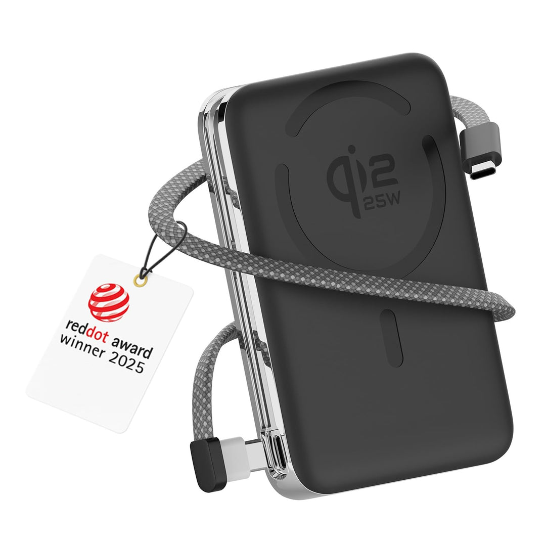 Magnetische Powerbank Qi2.2 25W Zertifiziert – Wireless Powerbank 10000mAh Schnellladen Ladegerät -