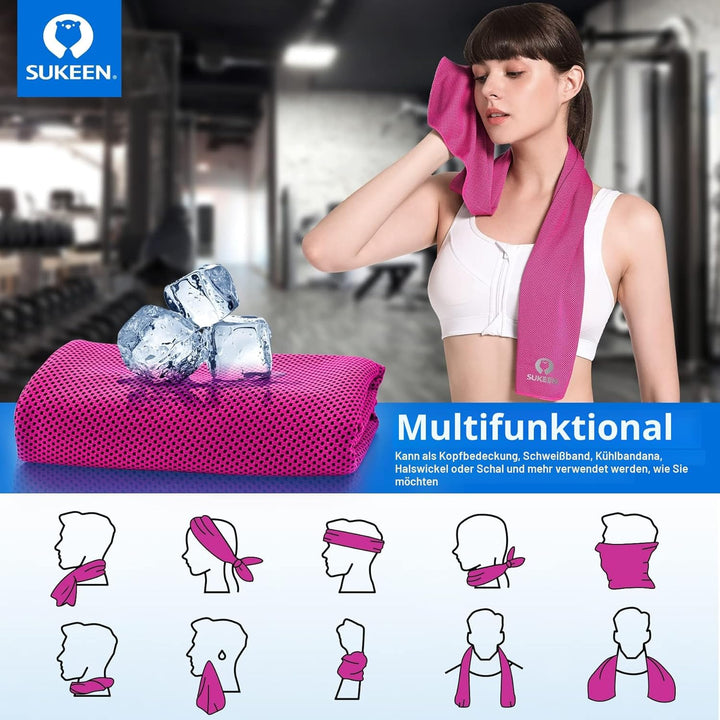 Sukeen Kühltuch Set, kühlendes Handtuch Kühltücher Hals, Handtuch kühlend, Cooling Towel, Kühltücher