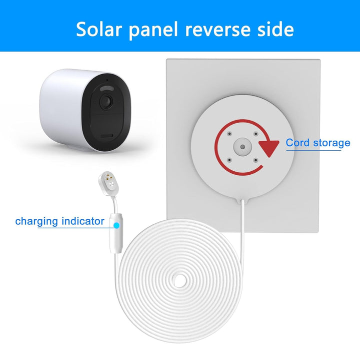 2 Stück, mit Ladewarnung, Atemlicht. 6W/5V Solarpanel, kompatibel mit Arlo Ultra, Ultra2/2XL, Pro3/4