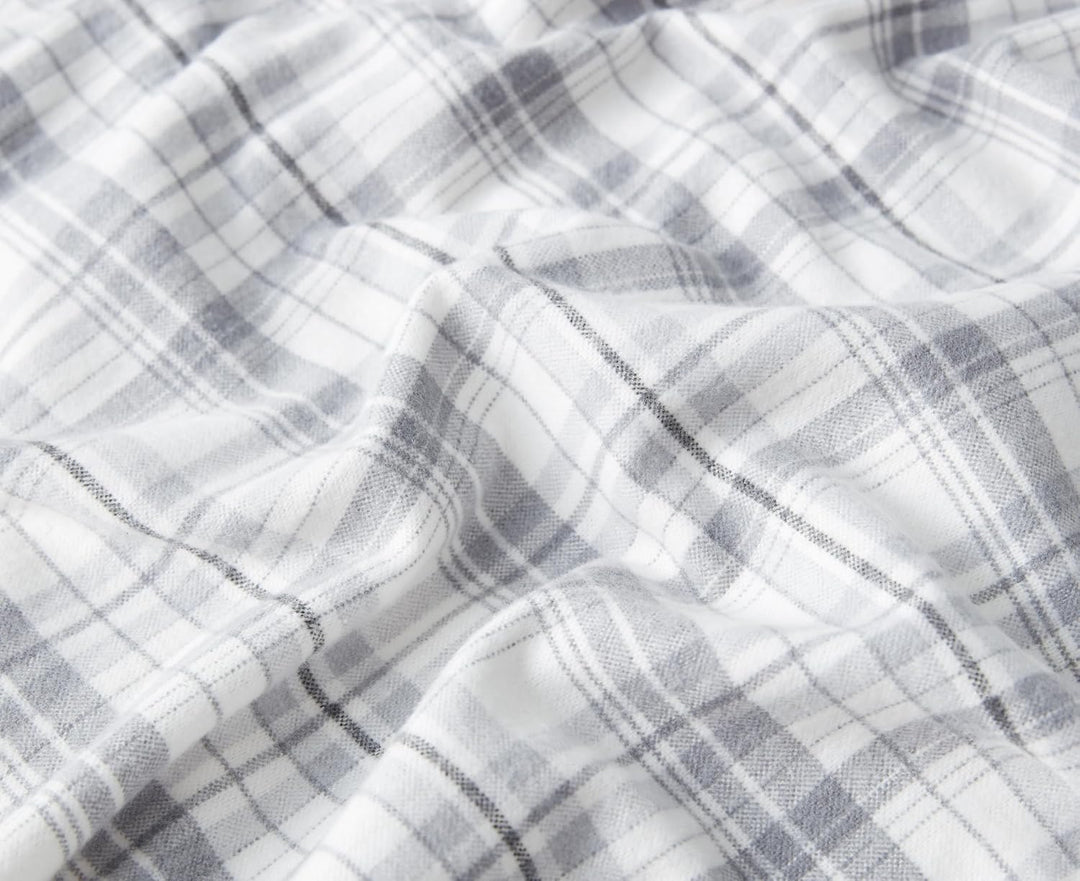 Eddie Bauer - Vollständige Bettlaken, Baumwoll-Flanell-Bettwäsche-Set, gebürstet für zusätzliche Wei