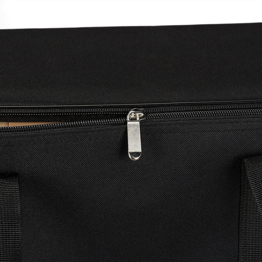 Relaxdays Wackelturm XL, Holzturm Spiel Garten, mit Tasche, 54 Steine, Riesenwackelturm HBT: 63 x 16