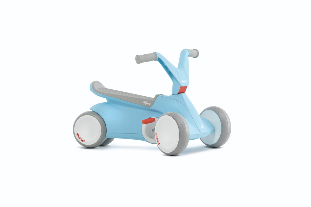 BERG GO2 2in1 Rutschauto Blau | Kinderrutscher &amp; Laufrad ab 1 Jahr | Kinderauto mit ausklappbaren Pe