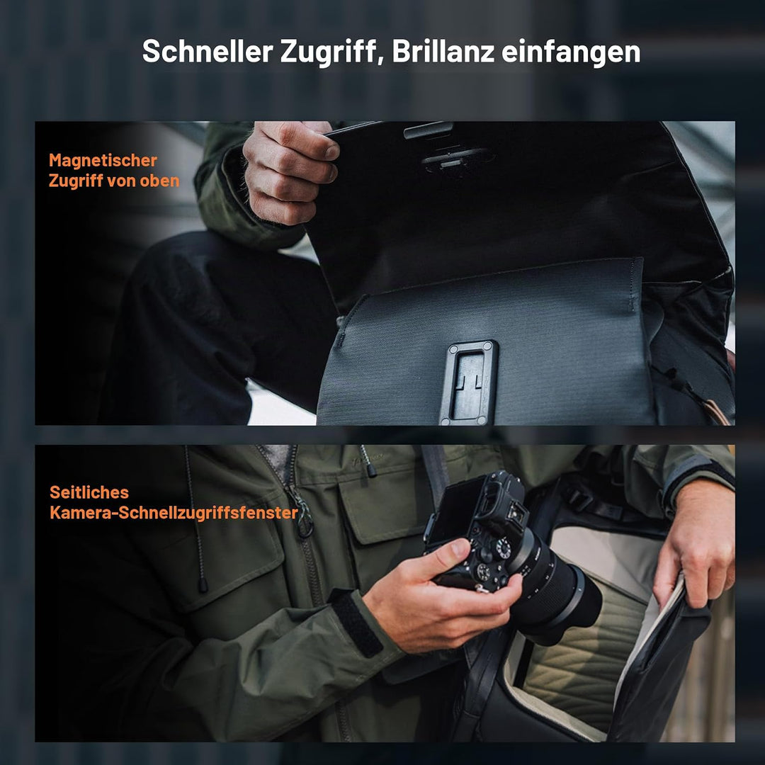 PGYTECH OneGo 2 Kamerarucksack 20L-25L mit Laptop/iPad-Fach Wasserdichter Kamerarucksack für urbane