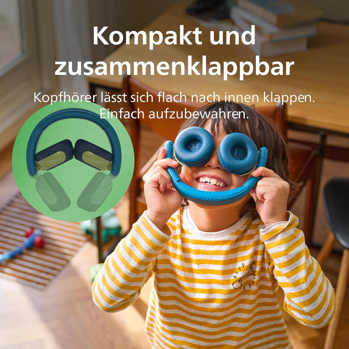 Philips TAK4200CT 4200-Serie mit kabellosem ohraufliegendem Kopfhörer für Kinder, lautstärkenbegrenz