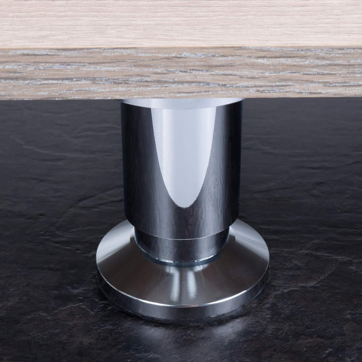 Stahlia Möbelfüsse verstellbar (4er Set) 12cm Höhe Chrom Glanz Ø 38mm Aluminium Schrankfüsse belastb