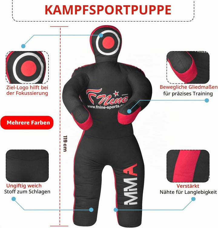 MMA Grappling Dummy, für Judo, Wrestling, brasilianische Jiu Jitsu, Einreichung und Werfen, ungefüll