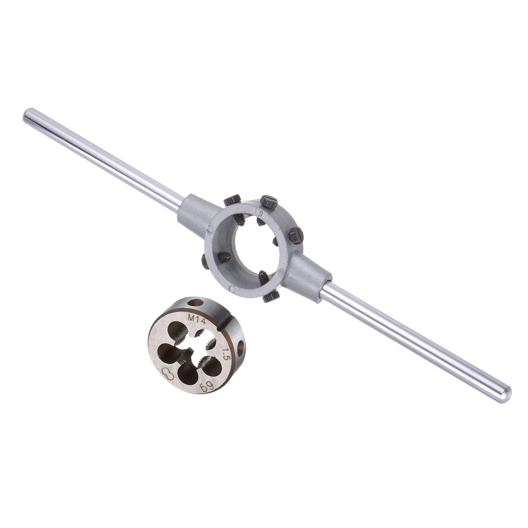 Gewindeschneider mit Schneideisenhalter Set, M14x1.5 Gewindeschneideisen & Passend für 38mm Aussendu