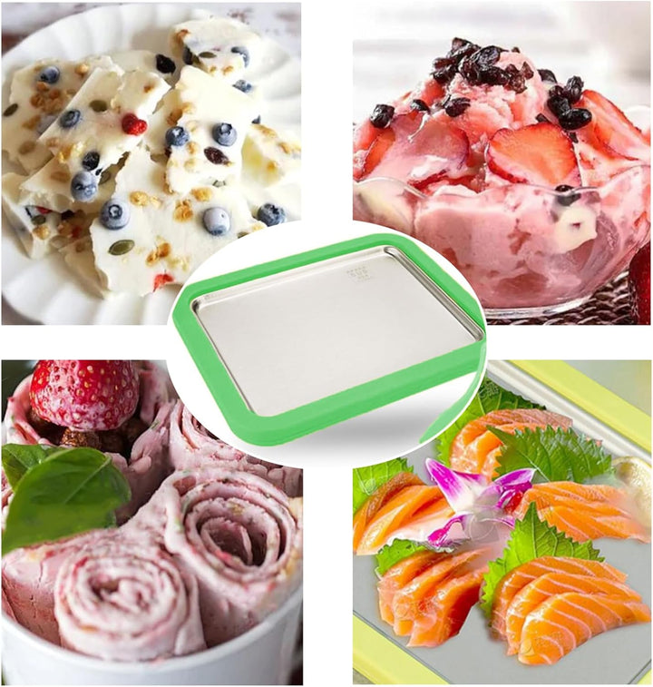 Eabdice Eisplatte Eis Rolls zum Eis Machen DIY, Eisplatte zum eis machen, Rolled Ice Cream Maker, mi