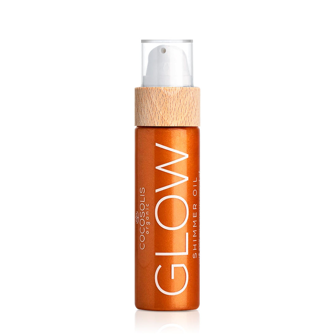 COCOSOLIS GLOW Shimmer Oil - Bio Trockenöl - Schimmerndes Körperöl mit glänzenden Partikel, Verleiht