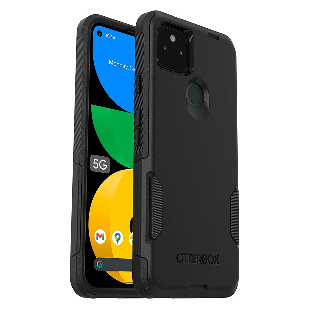 OtterBox Pixel 5a Commuter Series Schutzhülle – Schwarz, schlank und robust, taschenfreundlich, mit