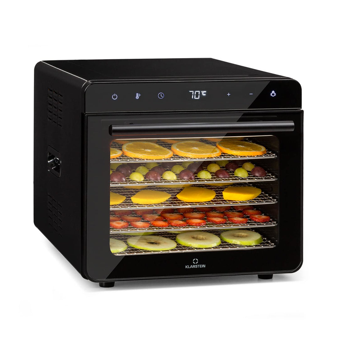 Klarstein Dörrautomat, Dörrgerät für Gemüse, Obst, Nüsse und Fleisch Trocknen, Food Dehydrator mit 6