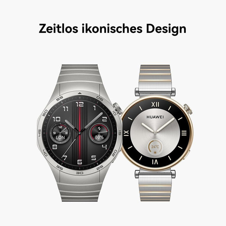 HUAWEI Watch GT 4 41mm, GPS, iOS &amp; Android, Stainless Steel Case, Smartwatch, Bis zu 7 Tage Akkulauf