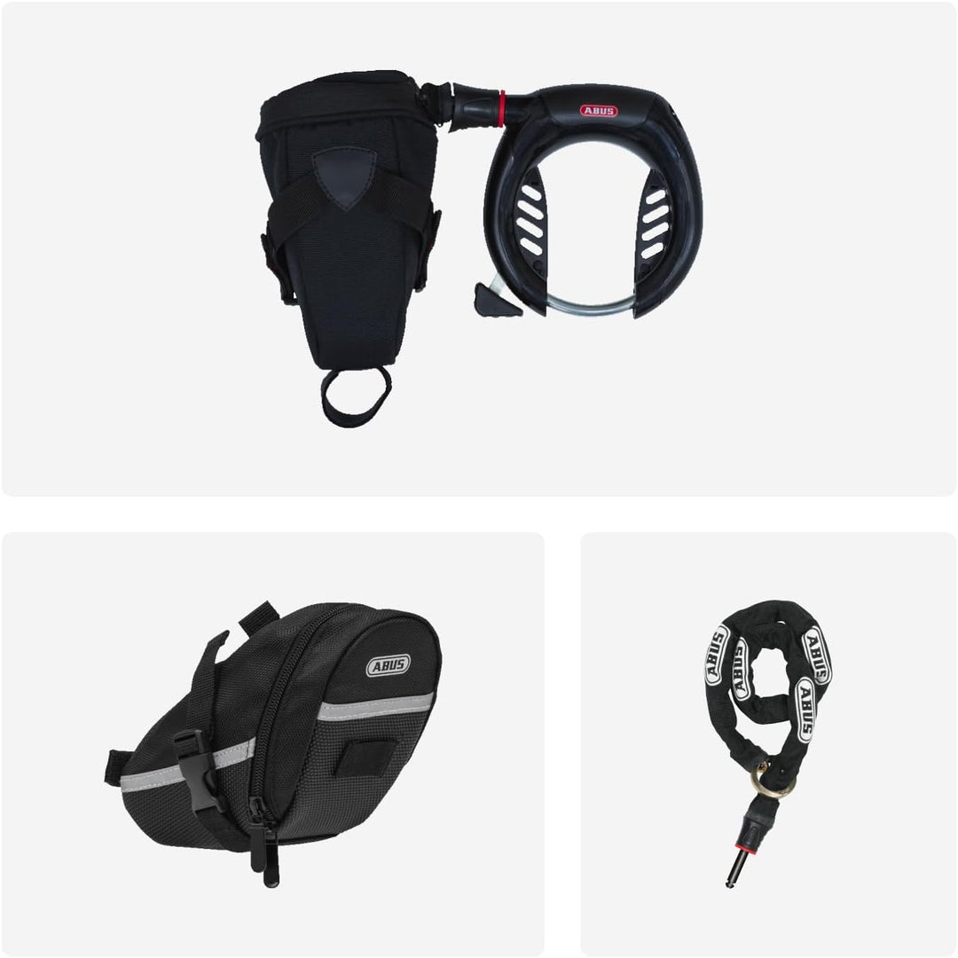 ABUS Rahmenschloss Pro Shield XPlus 5955 + Einsteckkette 6KS + Schlosstasche - Fahrradschloss mit XP