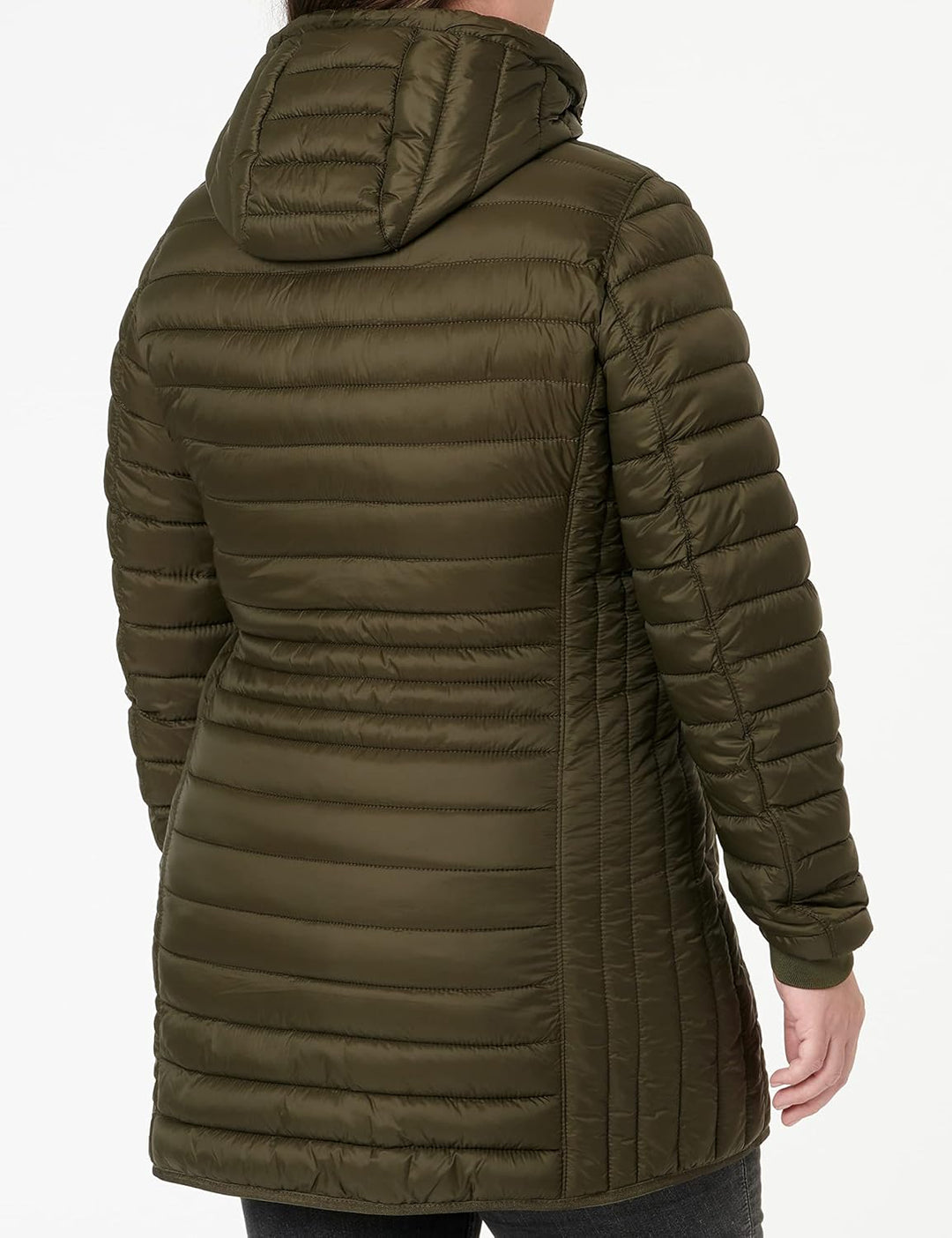 camel active Damen Leichter Wasserabweisende Steppmantel mit Abnehmbarer Kapuze Jacket 34 Khaki, 34