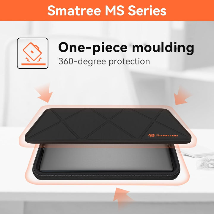 Smatree MS52T Laptop Hartschalenhülle aus Eva mit Laptopständer, für 13,5 Zoll Microsoft Surface 6/5