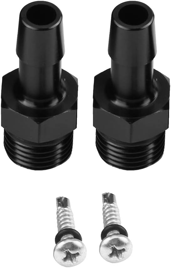 Auto Tank Ölbehälter, Fydun Universal Auffangbehälter 300ML Zwei Loch Aluminium Auto Motor Ölfangbeh