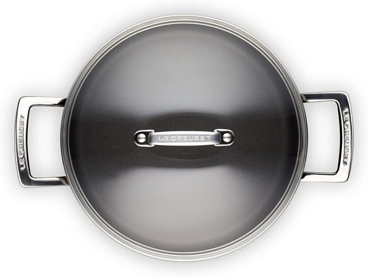 Le Creuset Aluminium-Antihaft Fleischtopf mit Glasdeckel, Ø 24 cm, Für alle Herdarten inkl. Induktio