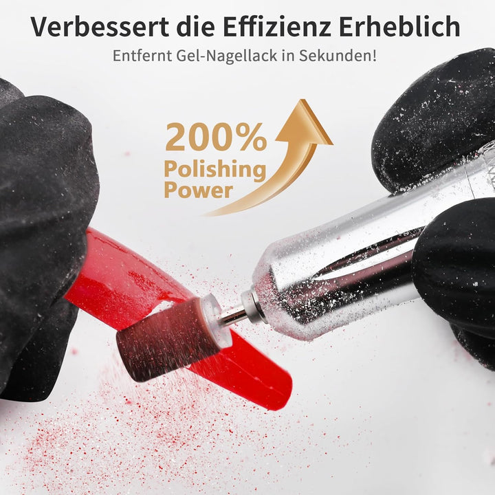 Nagelfräser On-Desk & Tragbare 2 in 1 Elektrische Nagelfeile 35000 U/min Professionelle Wiederauflad