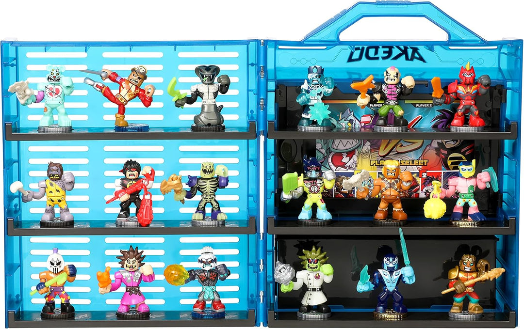Akedo 14241 Ultimate Arcade Warriors Collector Case Mini Battling Action Figures Ready, Fight, Split