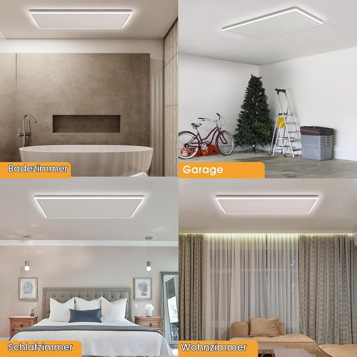 Infrarotheizung Deckenmontage 410 Watt, Infrarot Deckenheizung mit LED Licht Beleuchtung, Infrarothe